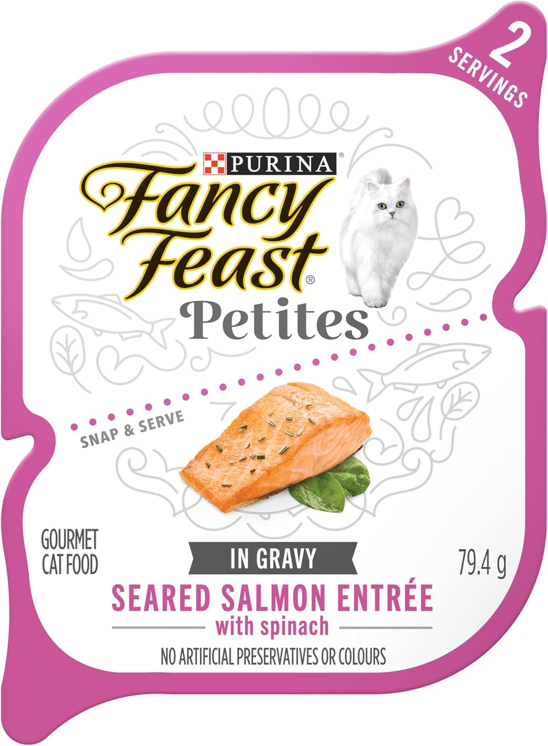 Petites Wet Cat Food, in Gravy Collection Variety Pack 2 Flavours - 79.4 G Tray (12 Pack)
