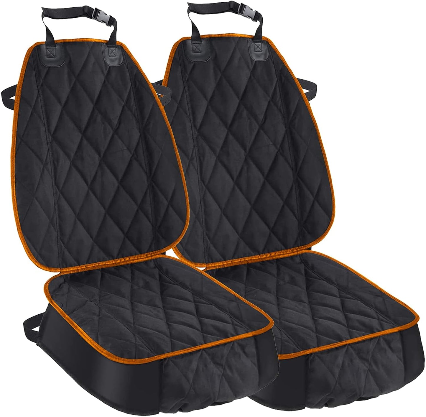Thick, waterproof, non-slip dog seat covers for cars, trucks, SUVs. Converts for full front & back seat protection!