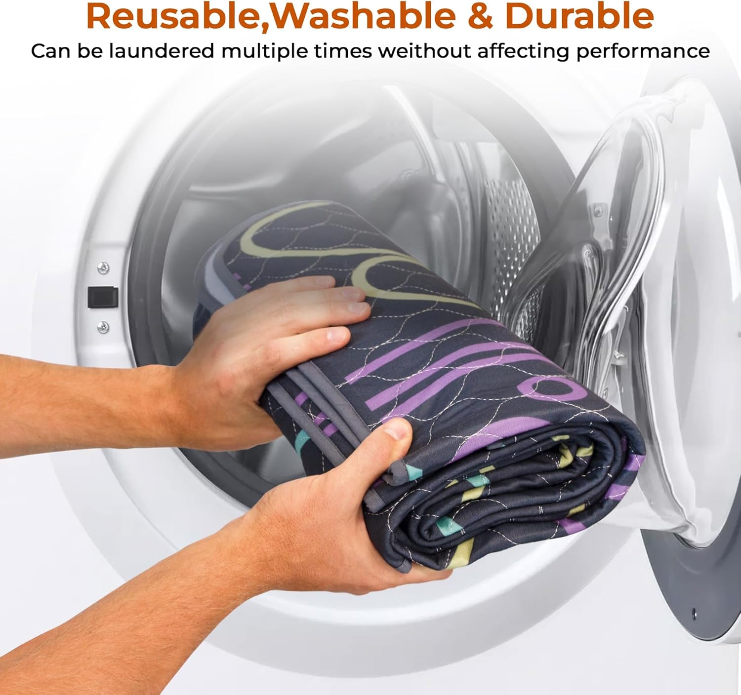 Washable, absorbent, non-slip pee pads: reusable, waterproof, pet training.