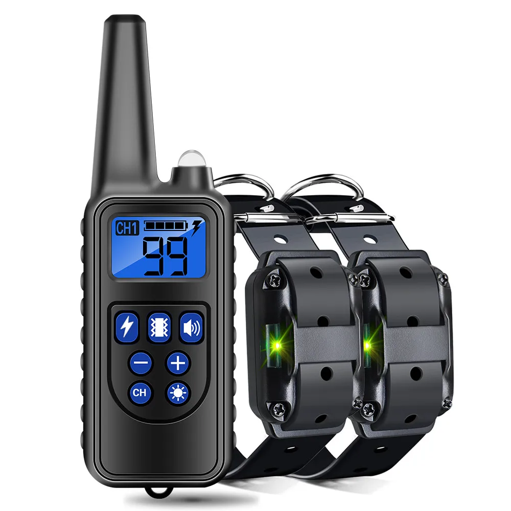 Dog Training collar A multi-function, rechargeable  with detachable anti-barking features, and remote options for sound vibration, or shock.