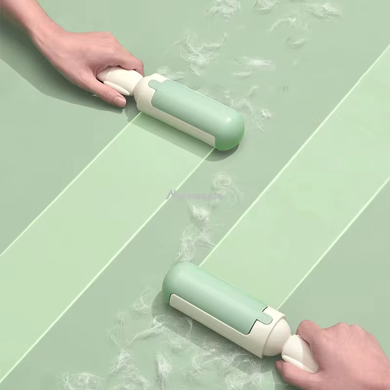 Effortless electrostatic brush: self-cleaning, multi-purpose pet hair remover.