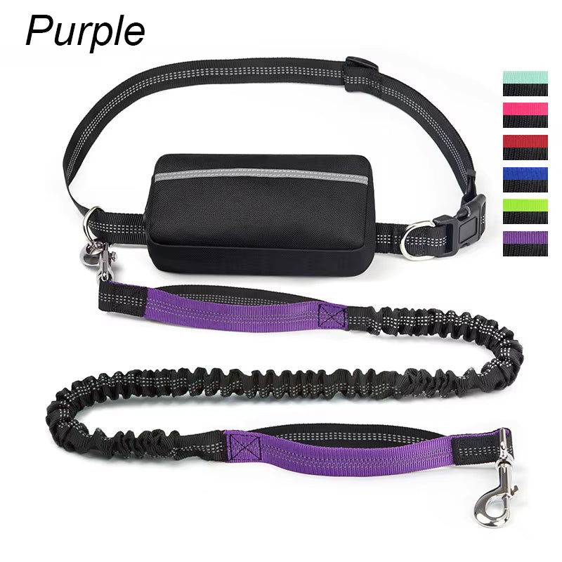 This multifunctional sports waist bag has an extended, thickened leash for hands-free dog walking and running.