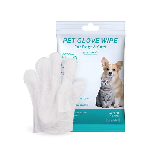 Wash-free gloves: Convenient, gentle deodorizing wipes for cats and dogs.