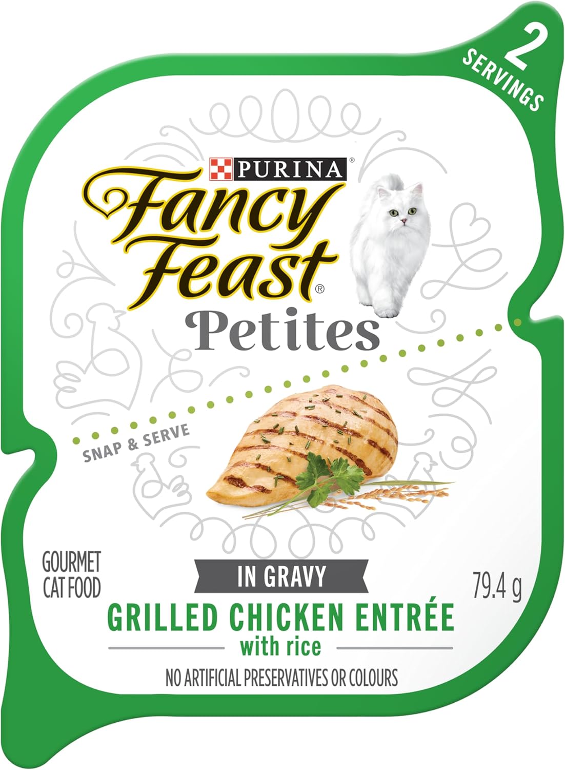 Petites Wet Cat Food, in Gravy Collection Variety Pack 2 Flavours - 79.4 G Tray (12 Pack)