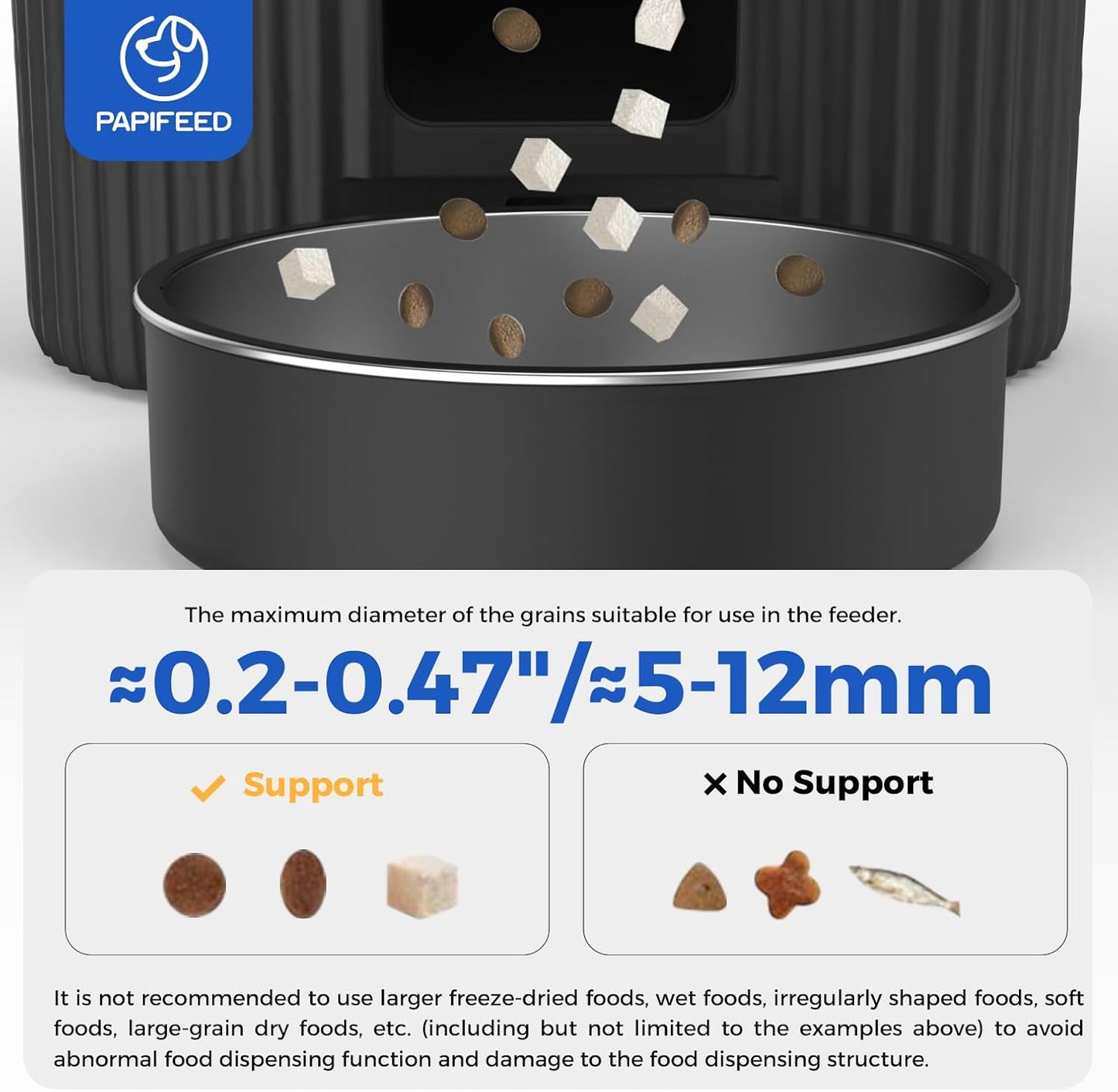 Automatic Cat Feeders with APP: Wifi Pet Dry Food Dispenser Compatible with Alexa & Echo,Smart Timed Auto Cat Feeder with Anti-Bite Power Cord for Cats, Dogs,Up to 10 Meals per Day(15 Cups