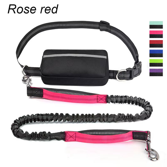 This multifunctional sports waist bag has an extended, thickened leash for hands-free dog walking and running.