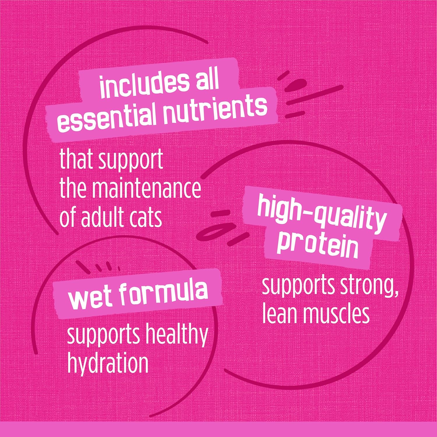 32-pack shredded wet cat food: Four poultry & fish flavors (156g cans).