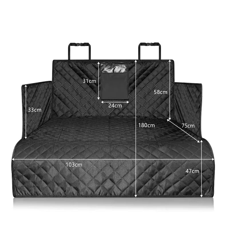 Waterproof Dog Car Seat Cover Trunk Case Dog Car Transporter Travel Mat Pad Dog Carriers Hammock for Small Medium Large Dogs