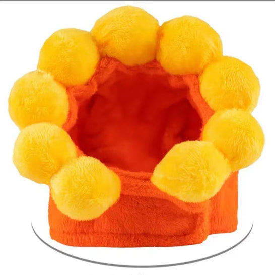 Cute Cat Turkey Hat Funny Hand-Made Banana Puppy Caps Pets Halloween Party Cosplay Headwear Adjiustable Cat Hat Hair Decoration