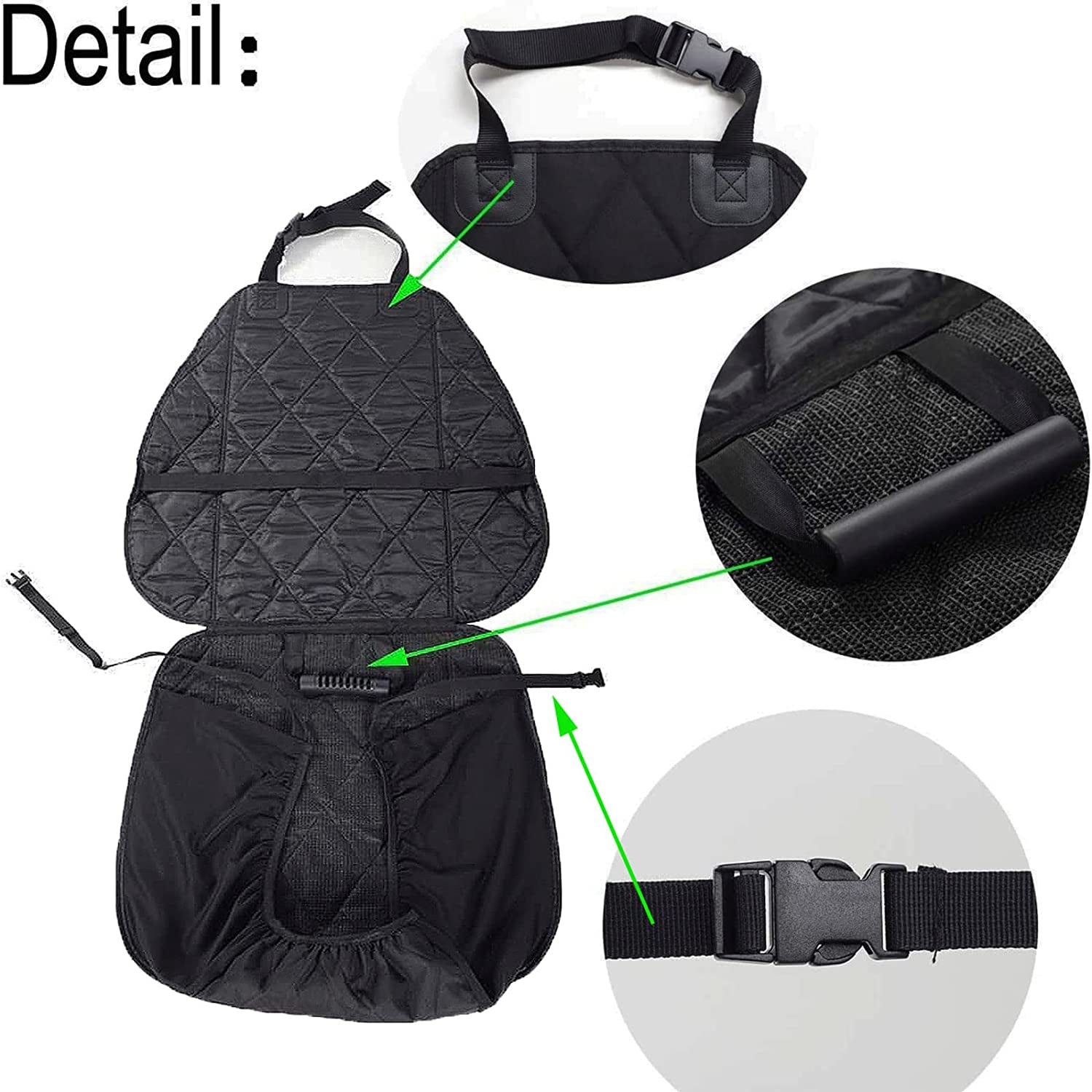 Thick, waterproof, non-slip dog seat covers for cars, trucks, SUVs. Converts for full front &  back seat protection!