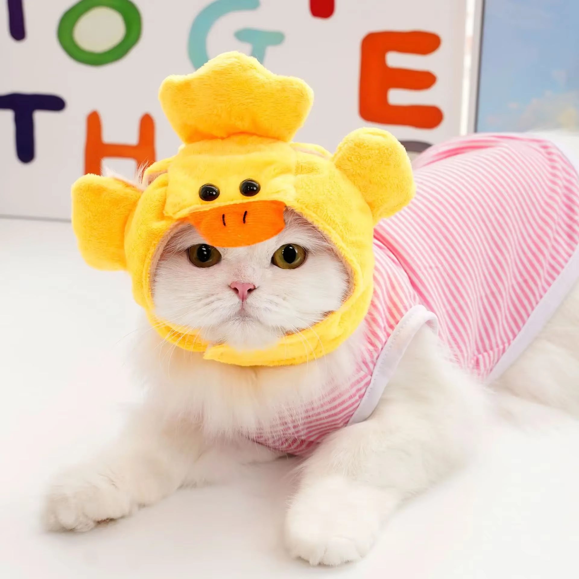 Cute Cat Turkey Hat Funny Hand-Made Banana Puppy Caps Pets Halloween Party Cosplay Headwear Adjiustable Cat Hat Hair Decoration